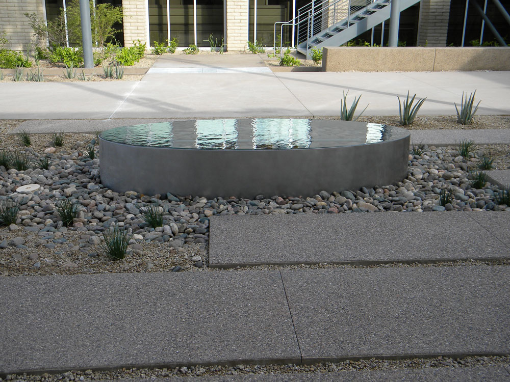 APS. Stainless steel water feature.
