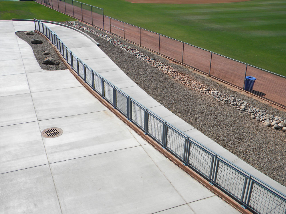Padres Field - painted steel mesh panel railing.
