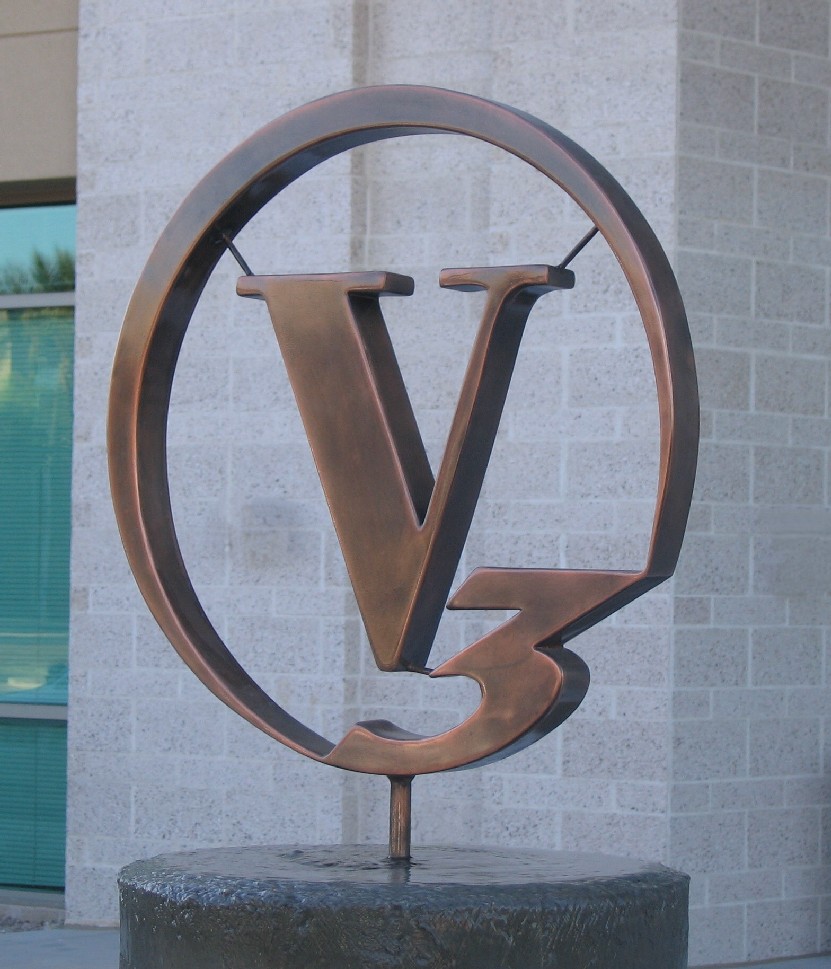 V3. Copper with custom finish logo.